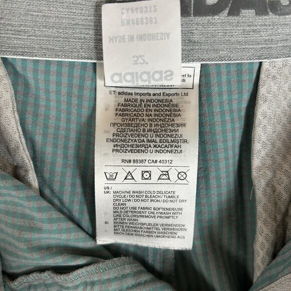 Adidas Golf Shorts Mens 32 Plaid Check Lightweight Performance Summer Breathable - Picture 4 of 11